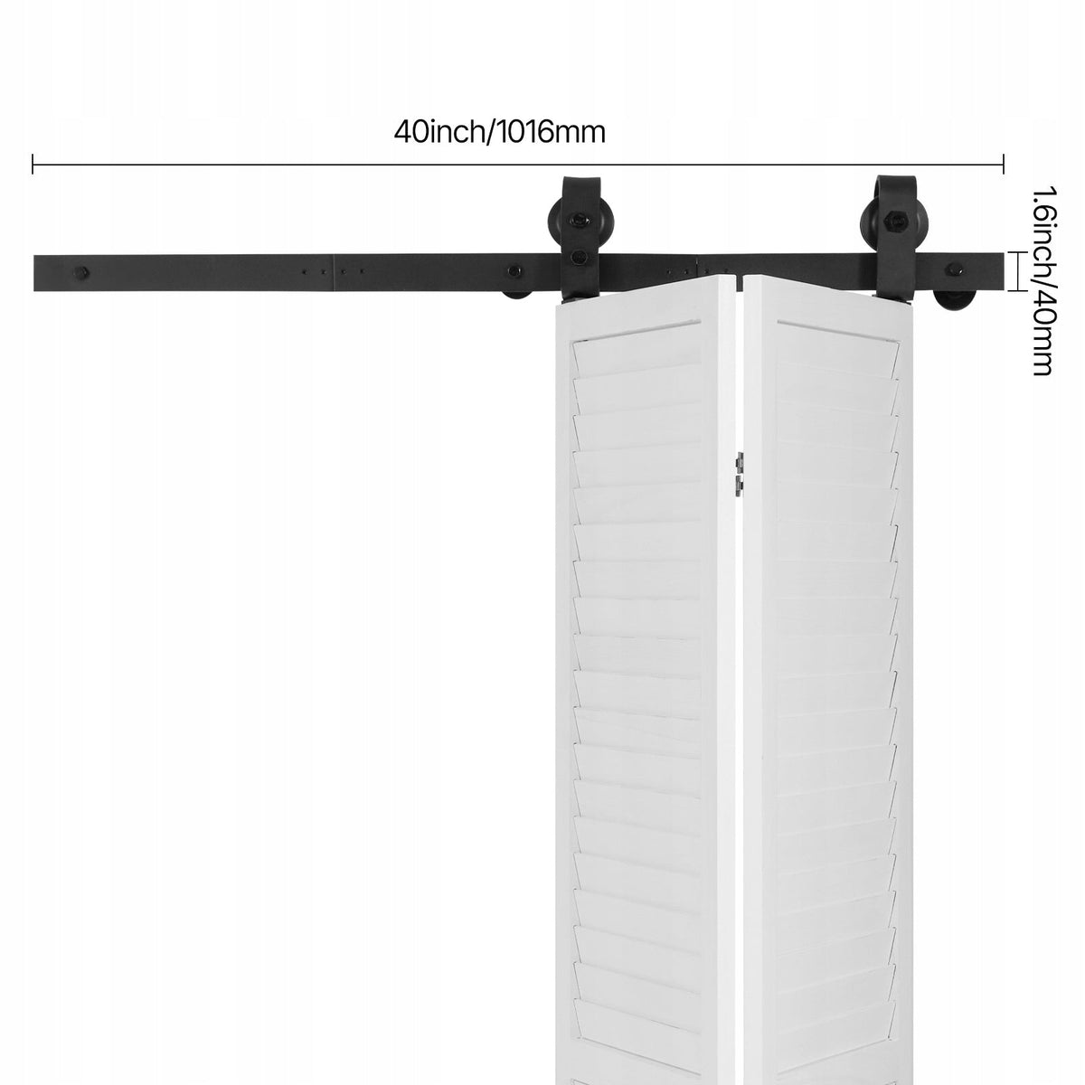 VEVOR FOLDING BARN DOOR HARDWARE KIT 150KG