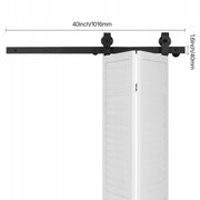 VEVOR FOLDING BARN DOOR HARDWARE KIT 150KG