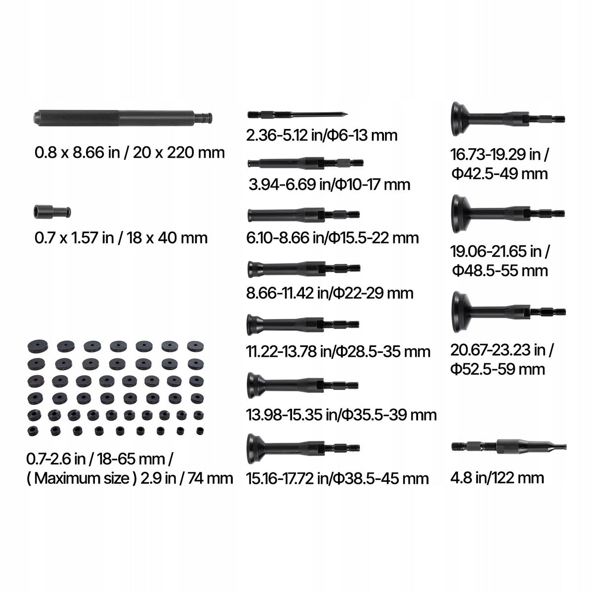 VEVOR 52-PIECE BEARING PRESS KIT PROFESSIONAL TOOL SET 2