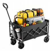 VEVOR FOLDING HAND CART 102 KG ALL-TERRAIN WHEELS STRONG BLACK