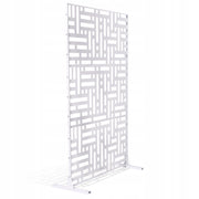 VEVOR SCREEN 120X50.8X193 CM FREESTANDING METAL ROOM DIVIDER WHITE
