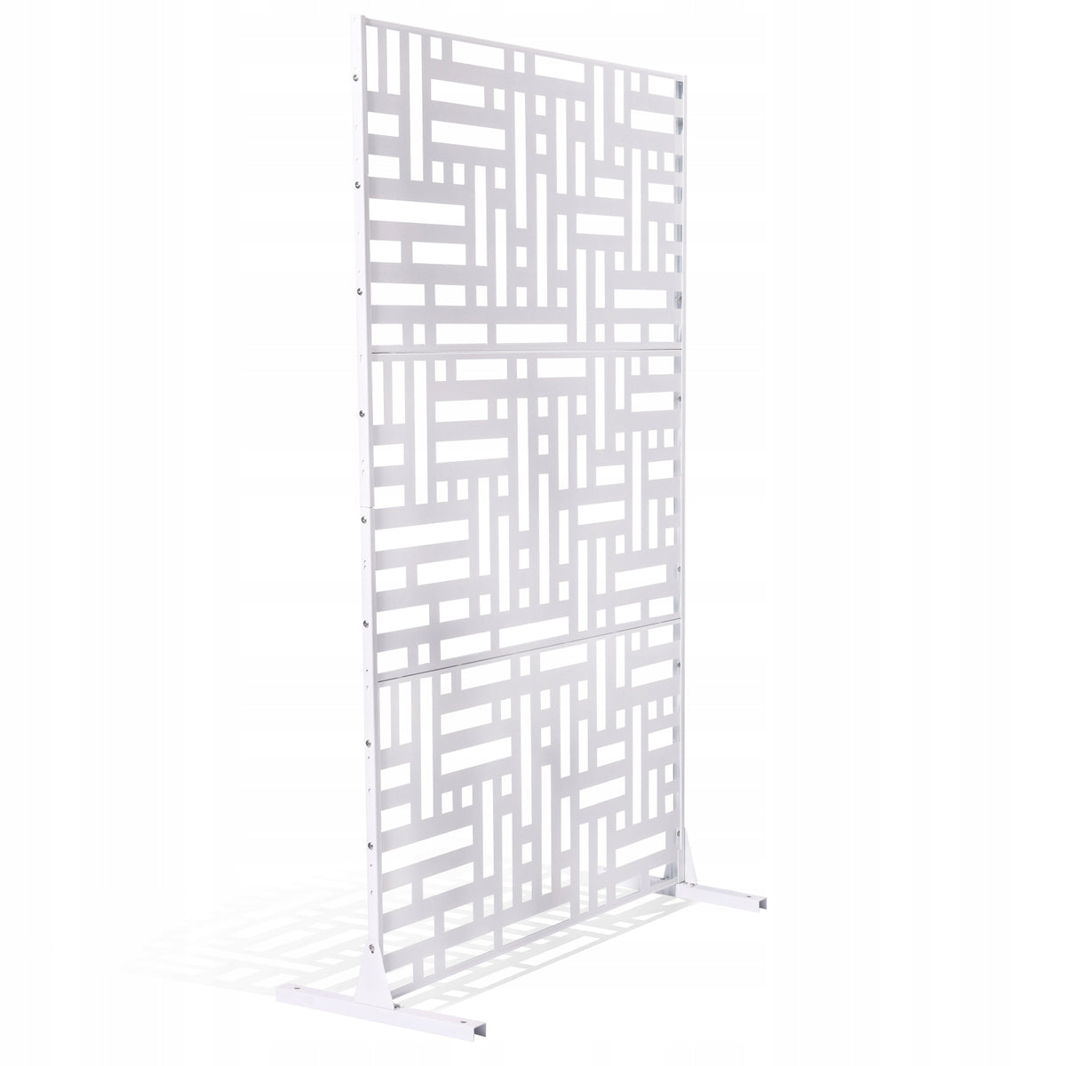 VEVOR SCREEN 120X50.8X193 CM FREESTANDING METAL ROOM DIVIDER WHITE