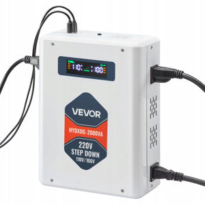 VEVOR 2000VA STEP-DOWN VOLTAGE CONVERTER 220V TO 110V WITH USB LCD POWERFUL