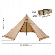 VEVOR TIPI 4-PERSON WATERPROOF CAMPING TENT WITH POWER CONNECTION STRONG