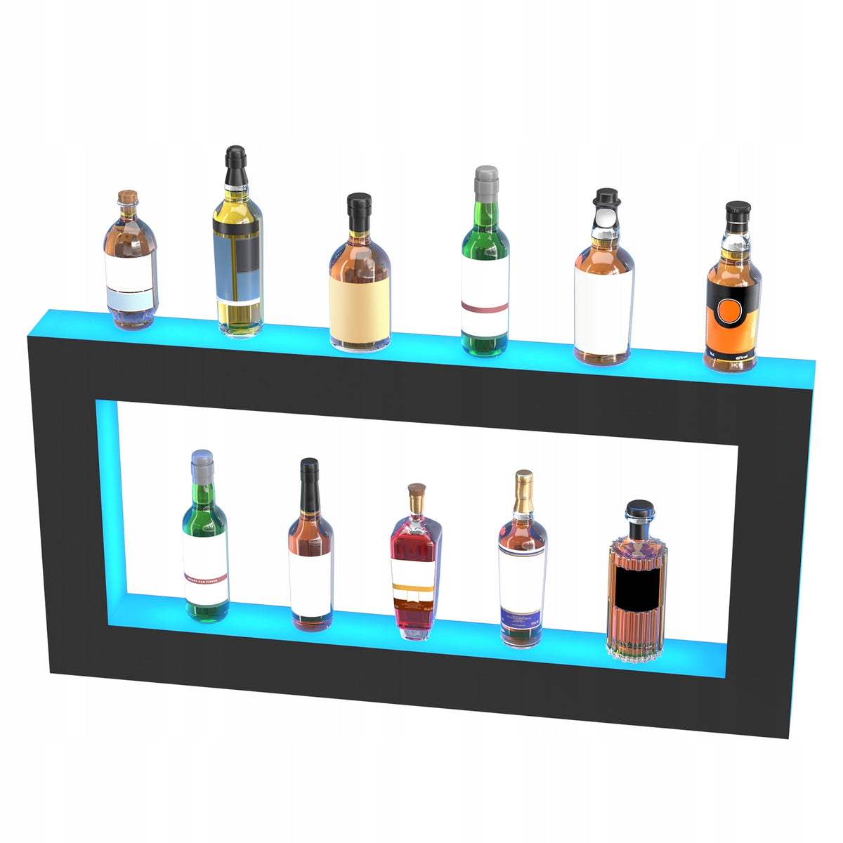 VEVOR POWERFUL LED WINE RACK 48 INCH RF REMOTE CONTROL APP ACRYLIC