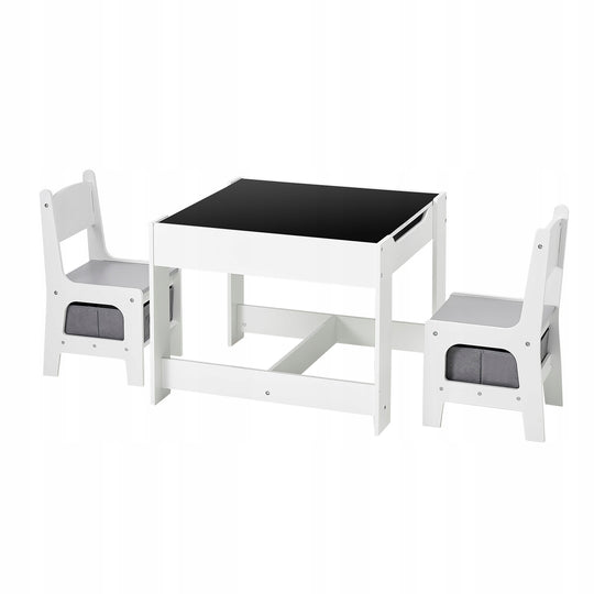 VEVOR CHILDREN'S TABLE WITH 2 CHAIRS AND FABRIC STORAGE BIN STURDY