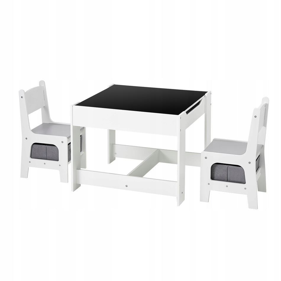 VEVOR CHILDREN'S TABLE WITH 2 CHAIRS AND FABRIC STORAGE BIN STURDY