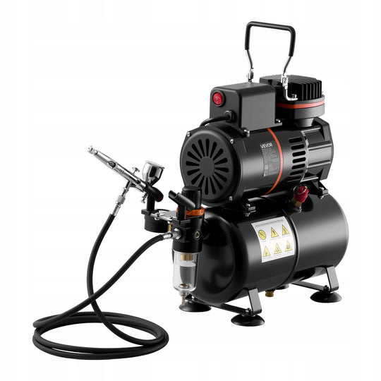 VEVOR 1/6 HP AIRBRUSH KIT WITH AIR COMPRESSOR AND 24 ACRYLIC PAINTS