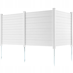 VEVOR 3XPANELS PVC PRIVACY FENCE 122X122 CM STRONG AND DURABLE WHITE