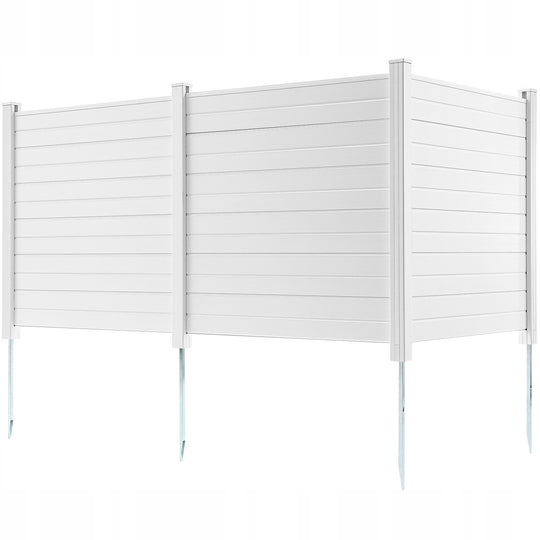 VEVOR 3XPANELS PVC PRIVACY FENCE 122X122 CM STRONG AND DURABLE WHITE