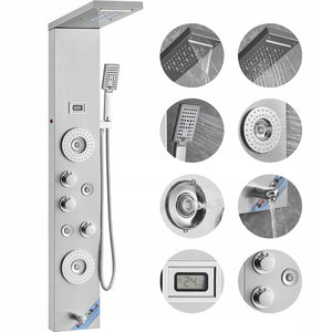 VEVOR SHOWER PANEL SYSTEM 6 MODES LED 304 STAINLESS STEEL HEAVY DUTY
