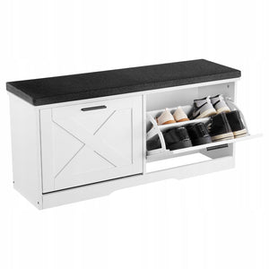 VEVOR SHOE RACK BENCH 1000X305X475 MM STRONG ENTRANCE BENCH WITH POUFFE