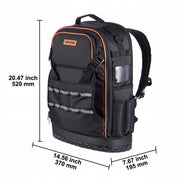VEVOR TOOL BACKPACK 65 POCKETS HEAVY-DUTY TOOL ORGANIZER BLACK