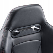 VEVOR RACING CHAIR 2PCS ADJUSTABLE COCKPIT PVC LEATHER STRONG COMFORT