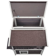 VEVOR OUTDOOR CAT HOUSE TWO-TIER WOODEN BALCONY