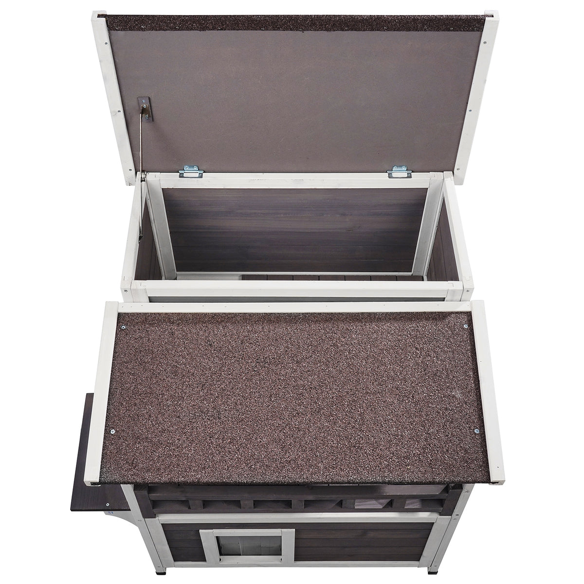 VEVOR OUTDOOR CAT HOUSE TWO-TIER WOODEN BALCONY