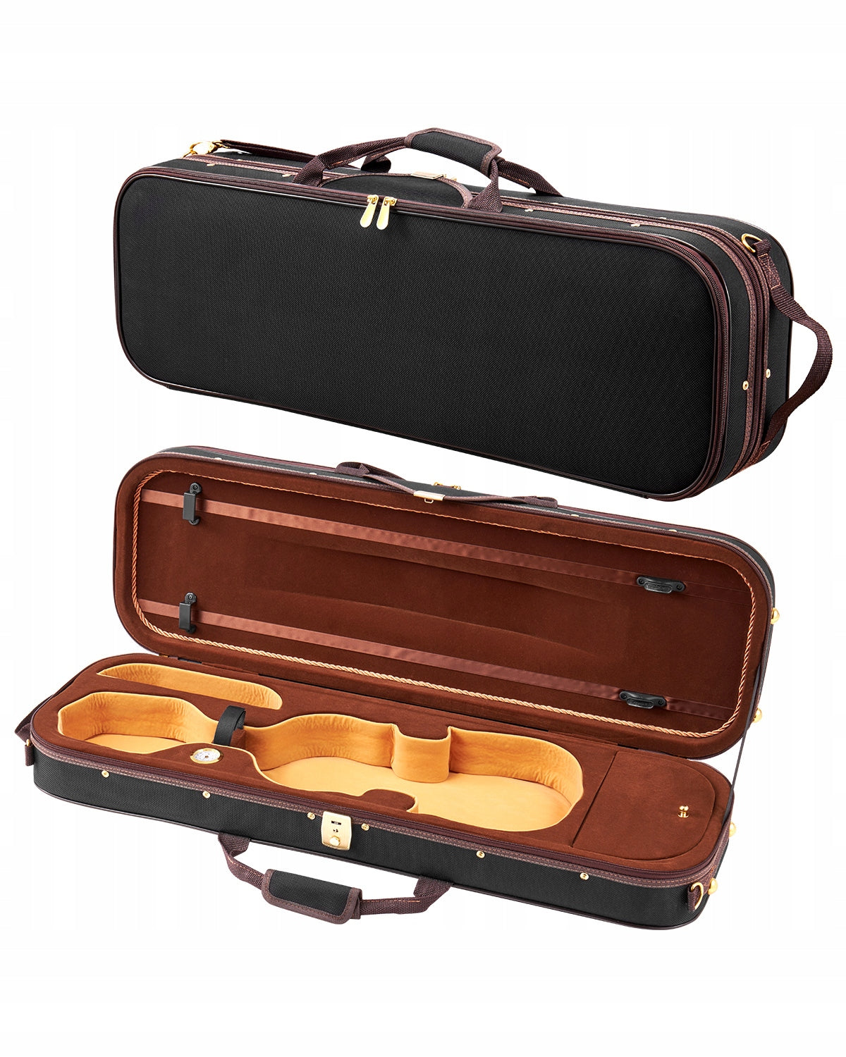 VEVOR VIOLIN CASE 4/4 FULL SIZE BUILT-IN HYGROMETER LIGHTWEIGHT