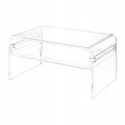 VEVOR TWO-TIER ACRYLIC COFFEE TABLE CLEAR STURDY 80X50X38CM