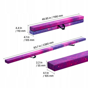 VEVOR FOLDABLE GYMNASTICS BALANCE BEAM 2.38M FOR CHILDREN STRONG STABLE