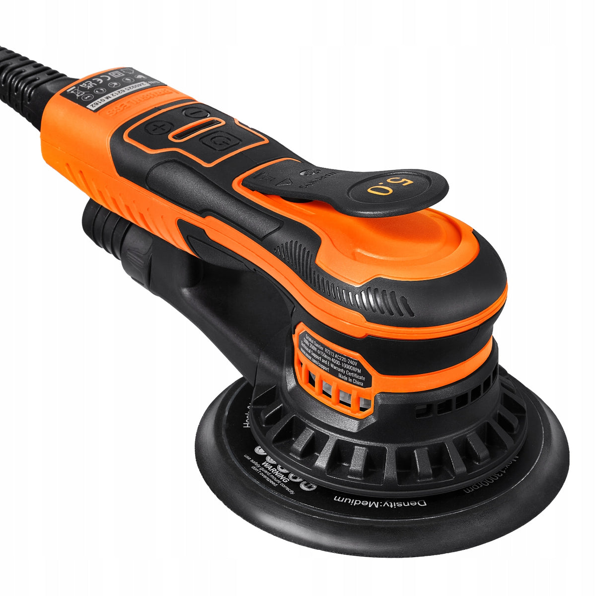 VEVOR 5 AND 6 INCH 350W BRUSHLESS RANDOM ORBIT SANDER WITH 6 SPEEDS