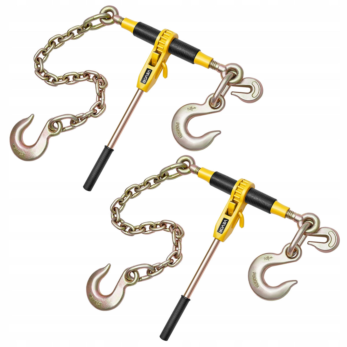 VEVOR PROFESSIONAL RATCHET LOAD BINDER WITH G80 CHAINS 10 MM X 62 CM