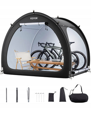 VEVOR BIKE TENT FOR 4-5 BIKES, SPACIOUS, WATERPROOF WITH VENTILATION