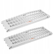 VEVOR 2-PIECE ALUMINUM RAMP, HEAVY DUTY 907 KG LOAD CAPACITY, FOLDABLE WITH STRAPS