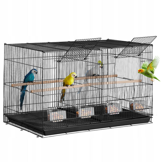 VEVOR 30X18X18 CM SOLID METAL BIRD CAGE WITH DIVIDER