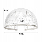 VEVOR DOME GARDEN TENT 3.6X2.2M TRANSPARENT FOR 4-7 PEOPLE PREMIUM