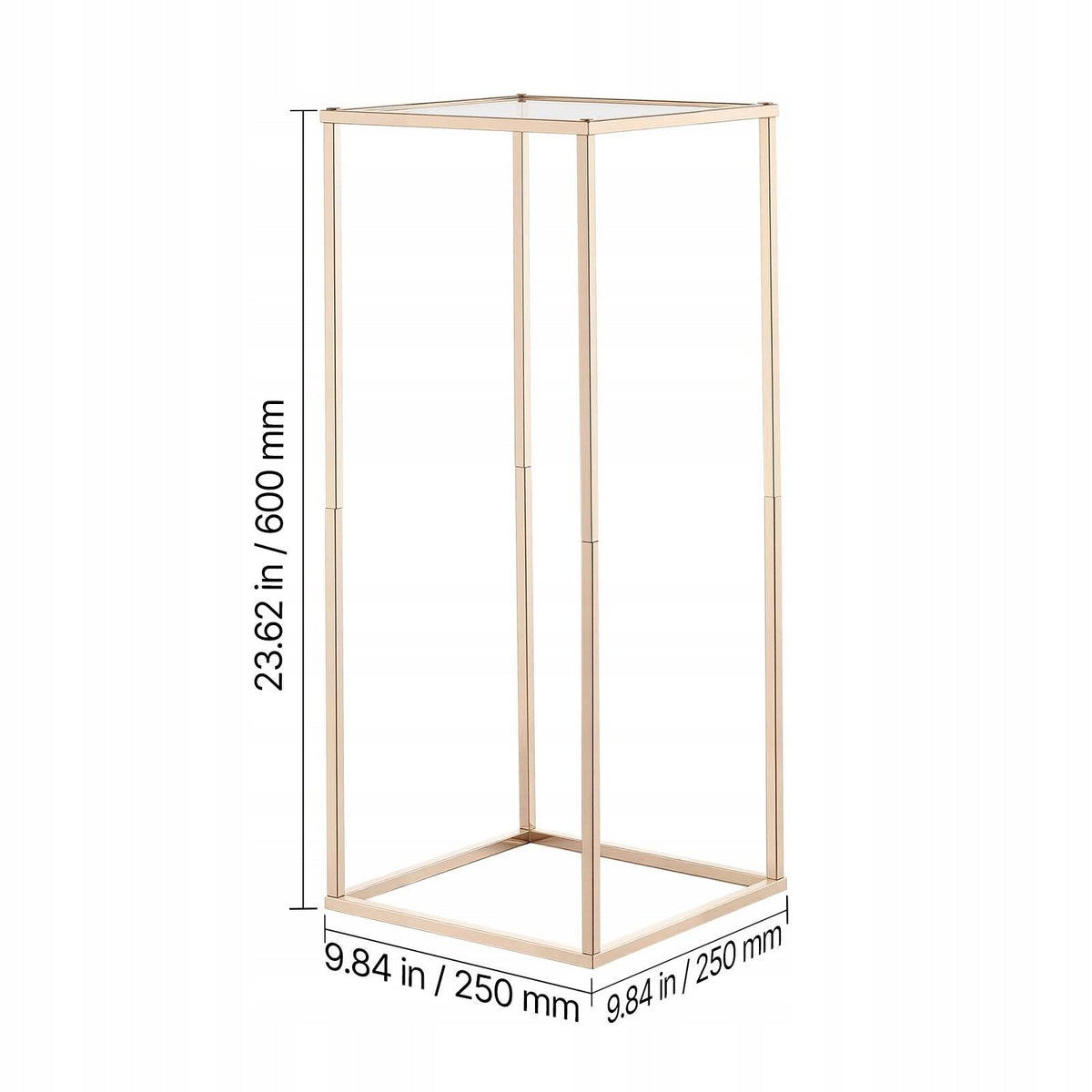VEVOR 10 PCS Wedding Flower Stand 250X250X600 MM Sturdy Gold