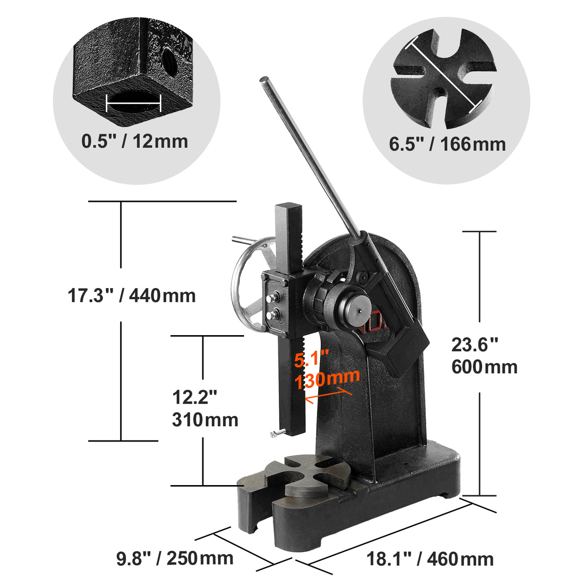 VEVOR 3 TON WORKSHOP PRESS WITH RATCHET STRONG CAST IRON BEST