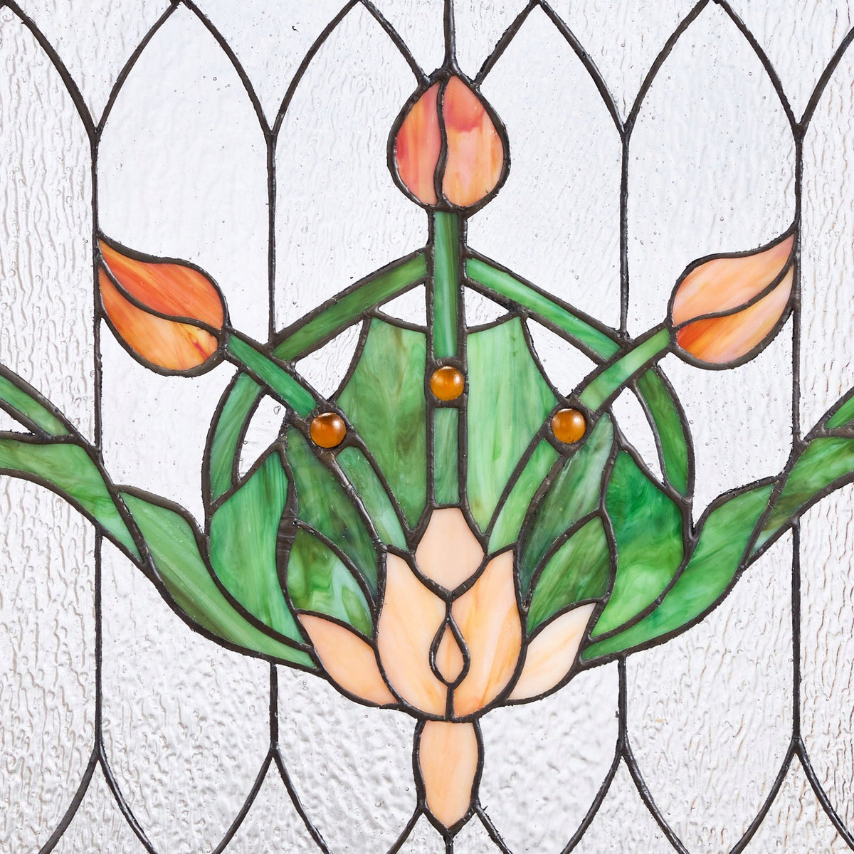 VEVOR Stained Glass Panel 810x433 MM Hanging Glass with Chain Sturdy Decor