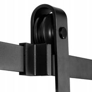 VEVOR SLIDING DOOR SYSTEM 183 CM LOAD CAPACITY 150 KG BLACK SOLID SET