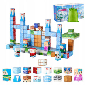 PREMIUM MAGNETIC BLOCKS VEVOR 150 PIECES GLACIER CASTLE SET FOR