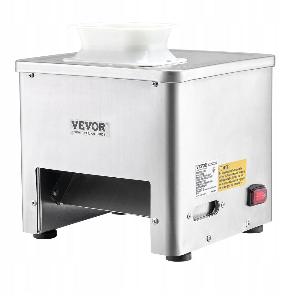 VEVOR MEAT SLICER 550W 159KG/H STAINLESS STEEL COMMERCIAL HEAVY DUTY