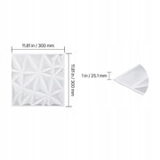 SET OF 33 VEVOR 3D WALL PANELS 30X30 CM PVC DIAMOND MATTE WHITE