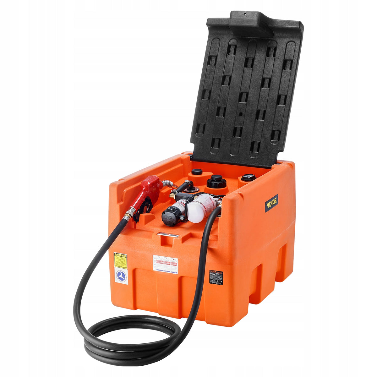 VEVOR 48 GALLON 12V PREMIUM PUMP HEAVY DUTY PORTABLE DIESEL FUEL TANK