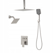 PROFESSIONAL SHOWER SET VEVOR 12 INCH RAINFALL SHOWER HEAD 4-IN-1 HANDHELD SHOWER