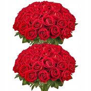 VEVOR ARTIFICIAL FLOWERS ROSES 60 PCS RED FLEXIBLE STEMS PREMIUM