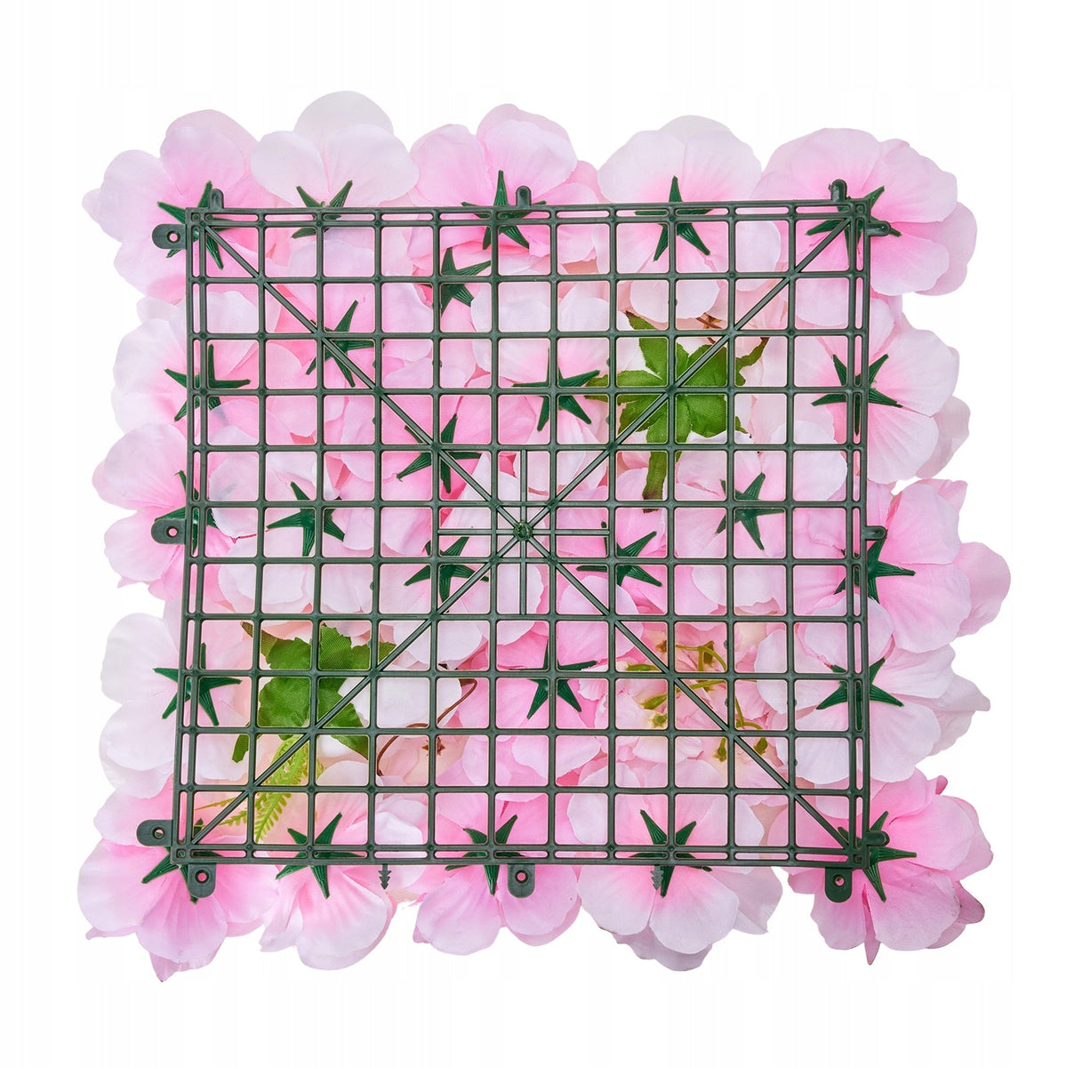 VEVOR ARTIFICIAL HEDGE 12 PCS 380X380X65 MM PINK PE STRONG PANEL WALL