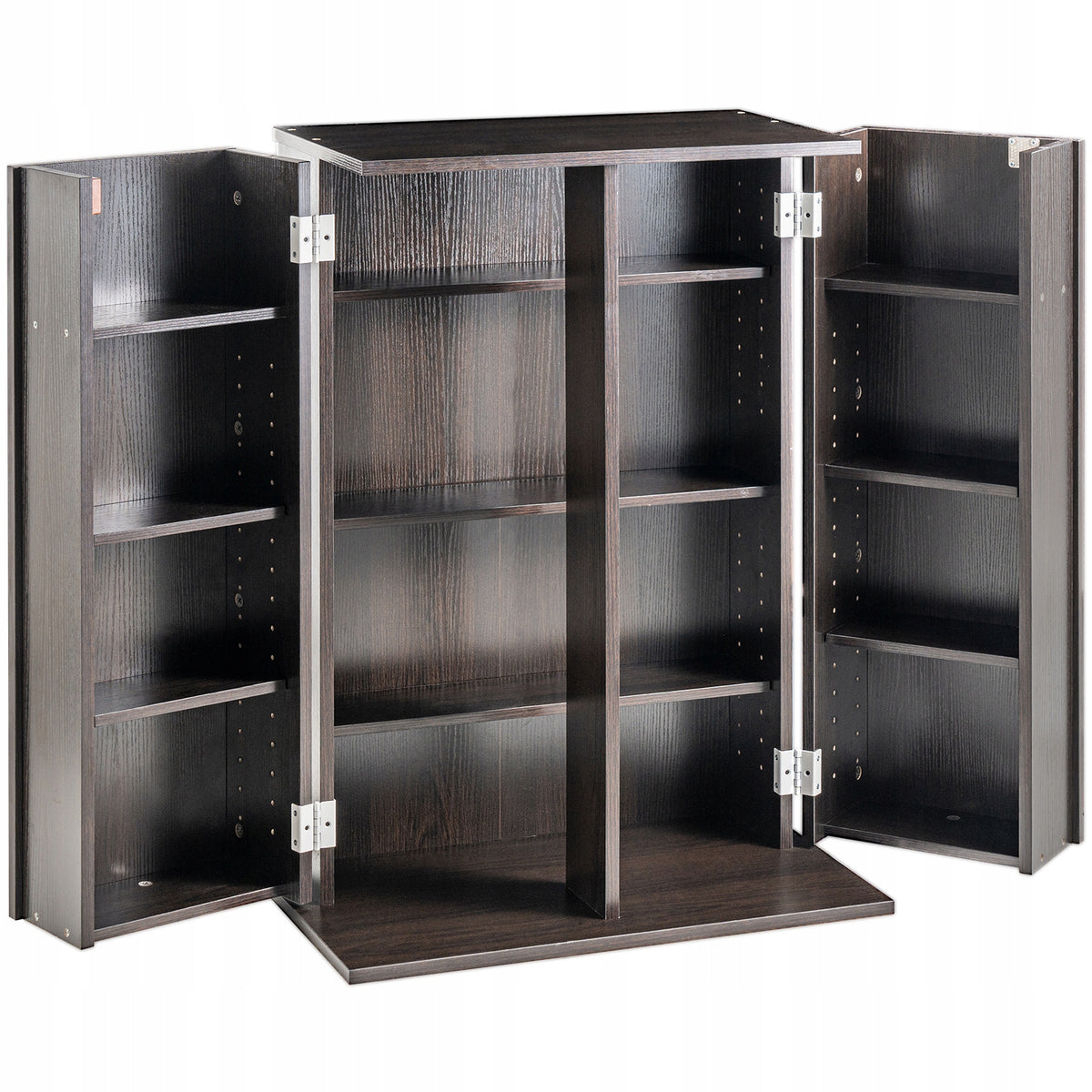 SOLID DVD CD VEVOR CABINET WITH ADJUSTABLE SHELVES AND DOORS