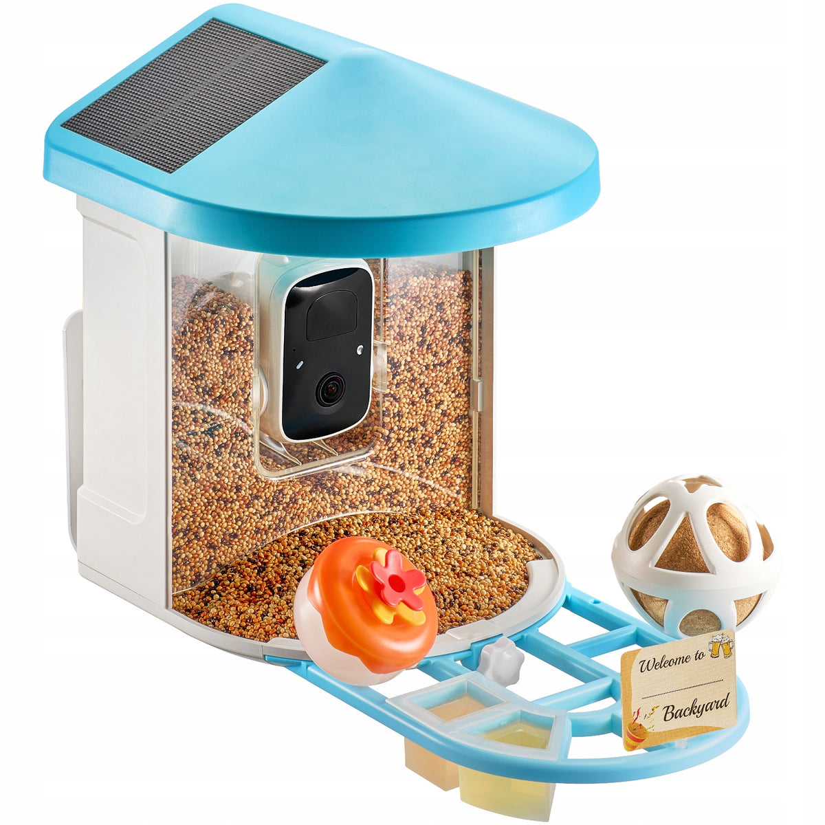 VEVOR SMART BIRD FEEDER WITH 2K HD CAMERA AI RECOGNITION