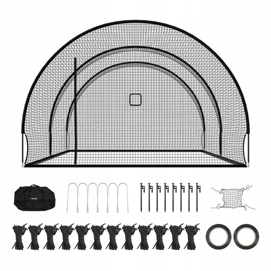 PROFESSIONAL BASEBALL BATTING CAGE NET VEVOR 678 X 370 X 240 CM STRONG