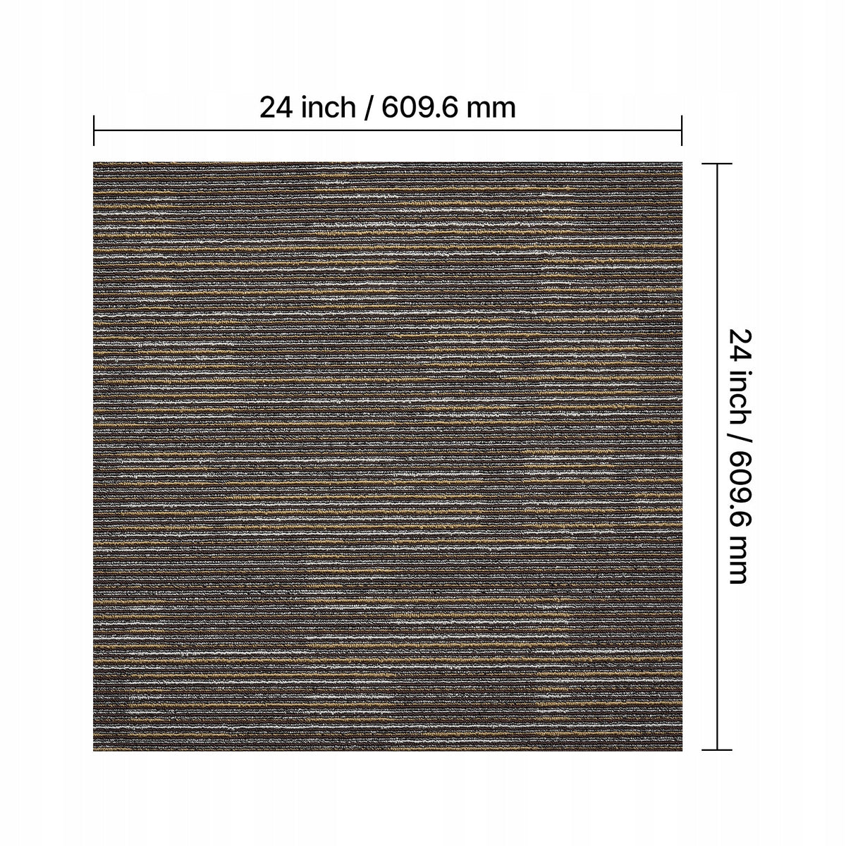 VEVOR PROFESSIONAL CARPET TILES MODULAR 609.6X609.6X6 MM 24 PCS