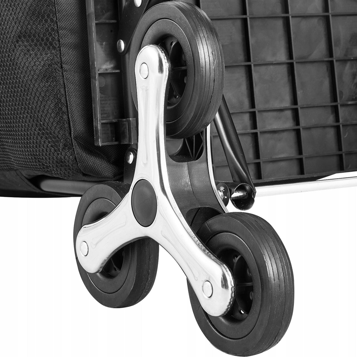 VEVOR PROFESSIONAL FOLDABLE STAIR CLIMBER TROLLEY 36L 6 WHEELS 450X350X965 MM BLACK