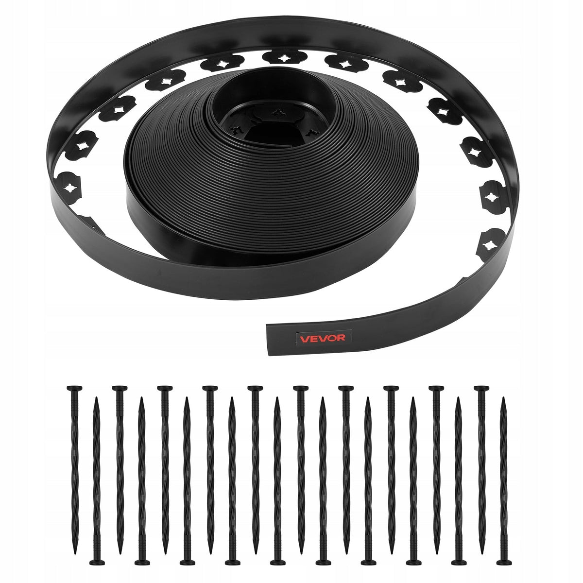 VEVOR LAWN EDGING PLASTIC GARDEN BORDER 30M X 4CM WITH 120