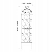 VEVOR 38X152 CM SOLID METAL TRELLIS FOR CLIMBING PLANTS BLACK PREMIUM