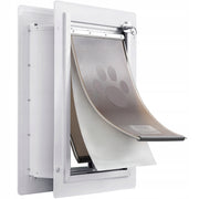 VEVOR DOG DOOR PET FLAP METAL FRAME WITH 3-FLAP LOCK 236MM