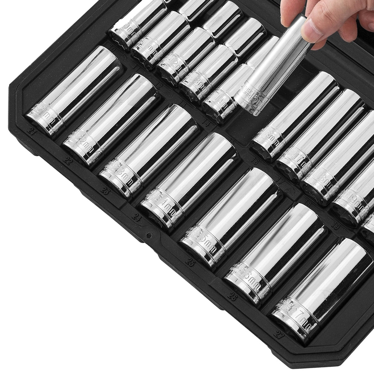 VEVOR SOCKET WRENCH SET 18 PIECES 12.7 MM PREMIUM CR-V CASE