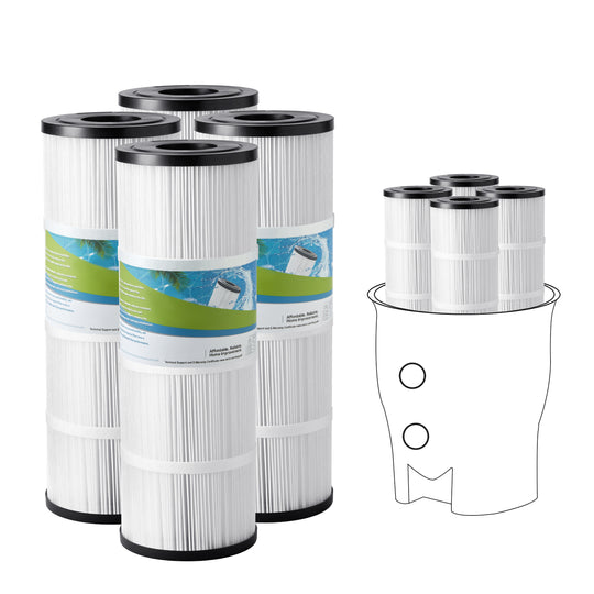 PREMIUM FILTER CARTRIDGE FOR VEVOR POOL 4 PCS 7.4 M2 WATER FILTER